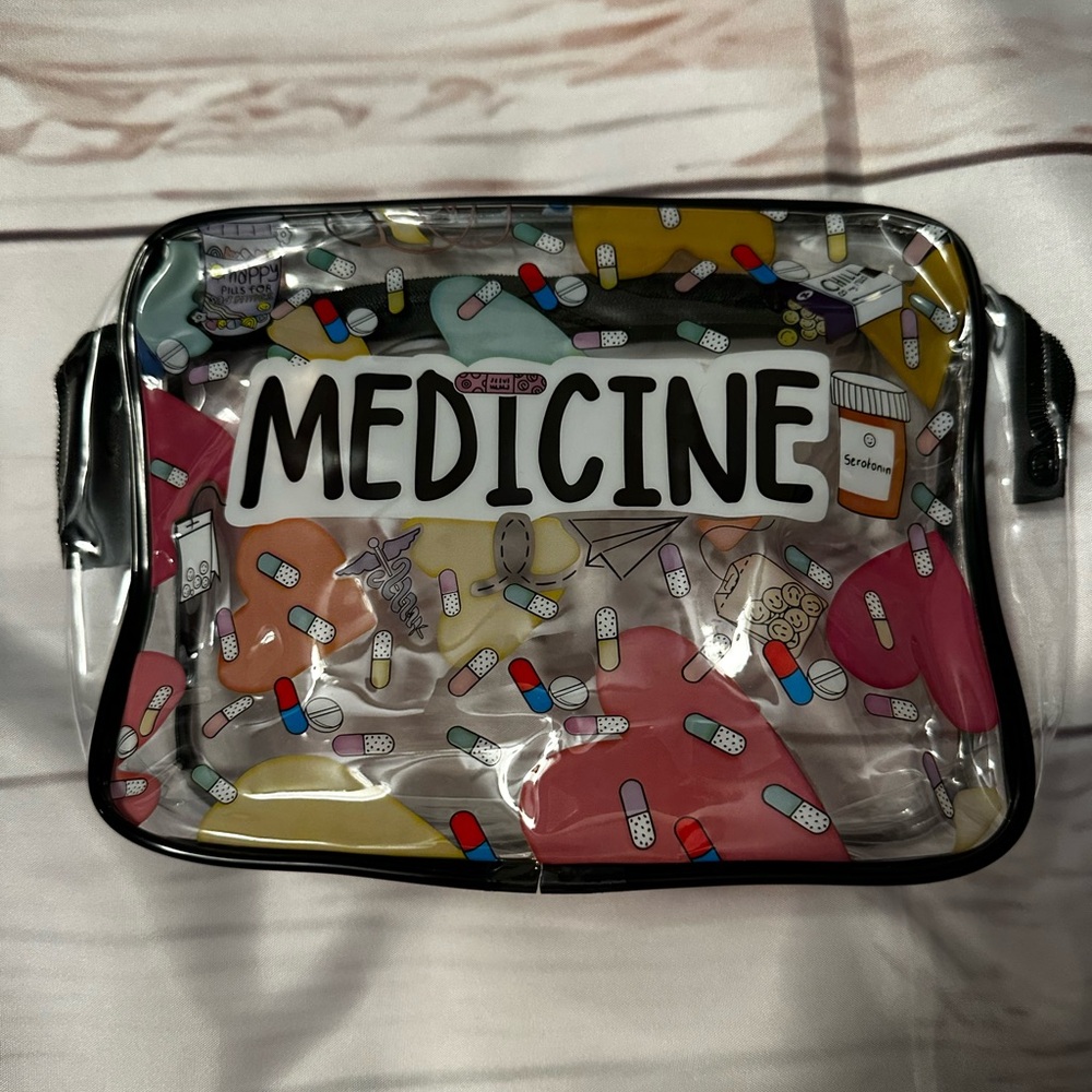 Colorful Medicine Themed Clear Bag